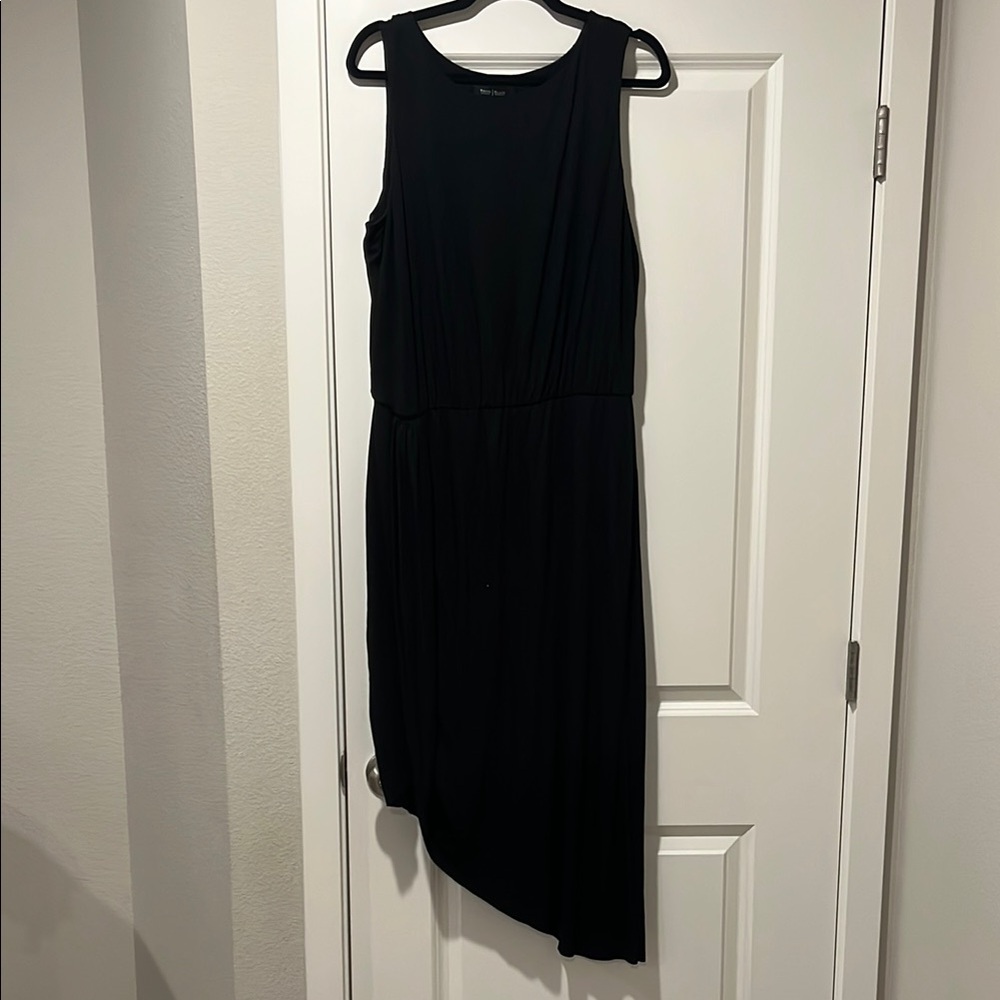 White House Black Market Black Asymmetrical Sheath Dress